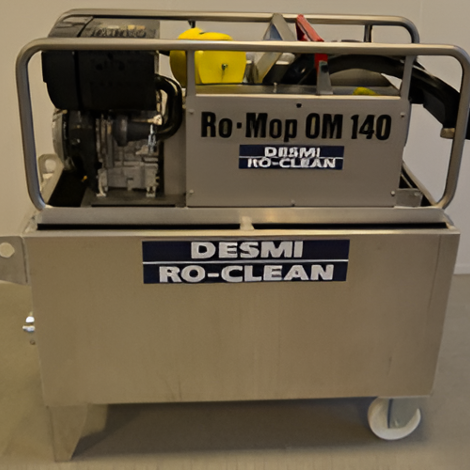 DESMI Ro-Mop OM 140 machine for fluid handling with visible branding.