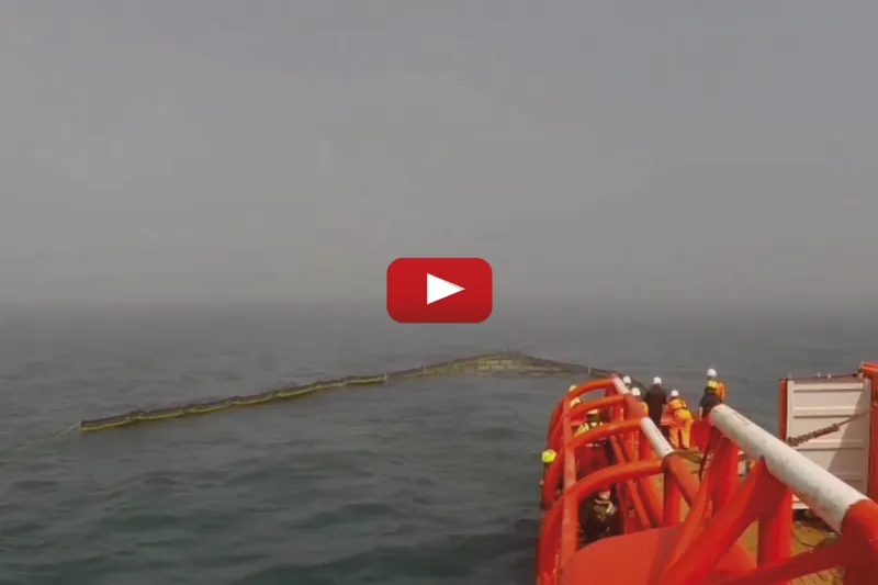DESMI vessel-supported oil spill response deployment system at sea DESMI vessel-supported oil spill response deployment system at sea